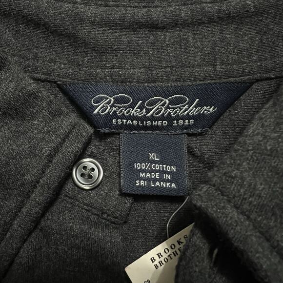 Brooks Brothers New Button Down Shirt Mens XL Gray Long Sleeve 100% Cotton - Picture 7 of 7